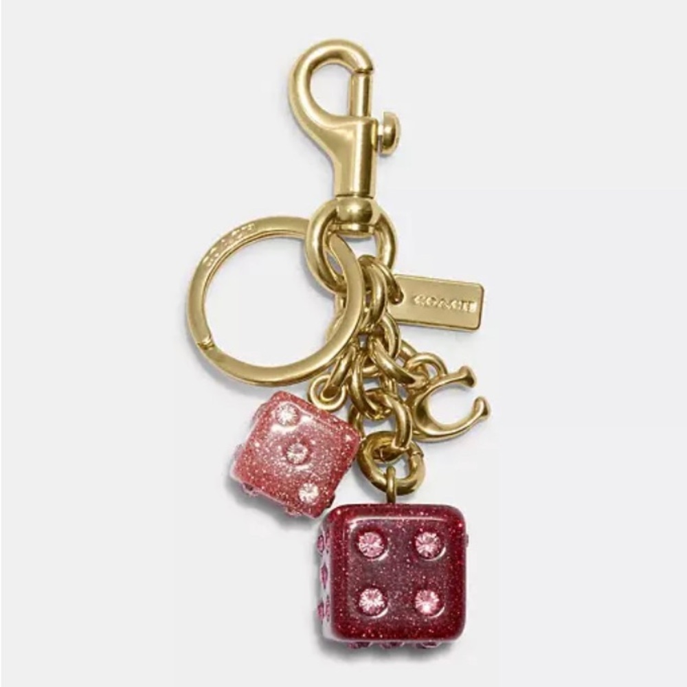 Coach dice cluster bag charm